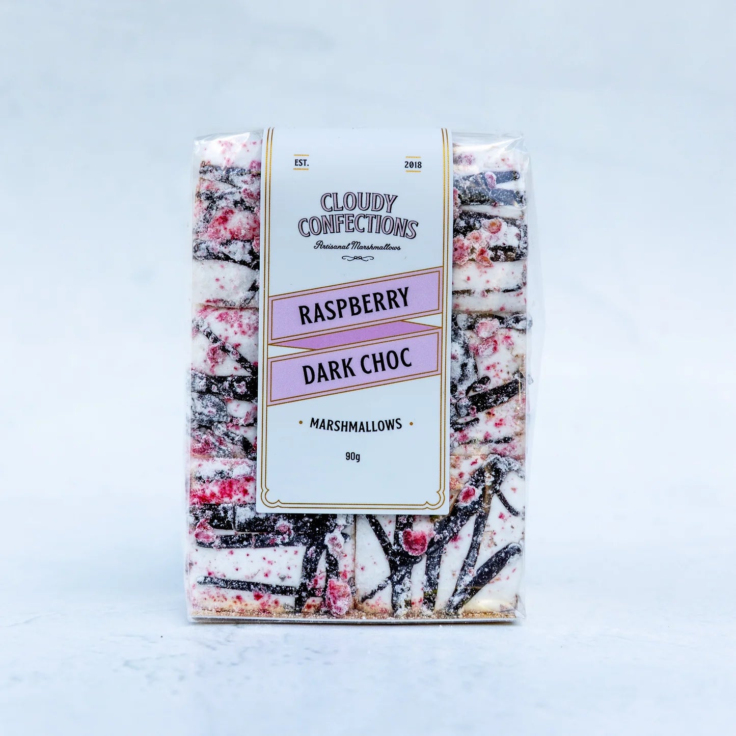 Cloudy Confections - Raspberry dark choc marshmallows