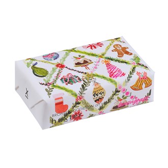 Huxter - Soap - 'Green Trim Xmas Pattern'