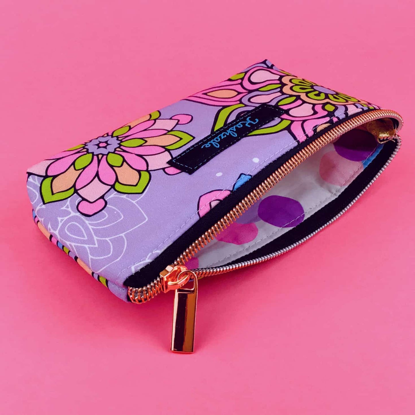 Kashzale Handmade Cosmetic Bags - Mandala Magnifica Mauve Sunglasses bag, glasses case. Exclus