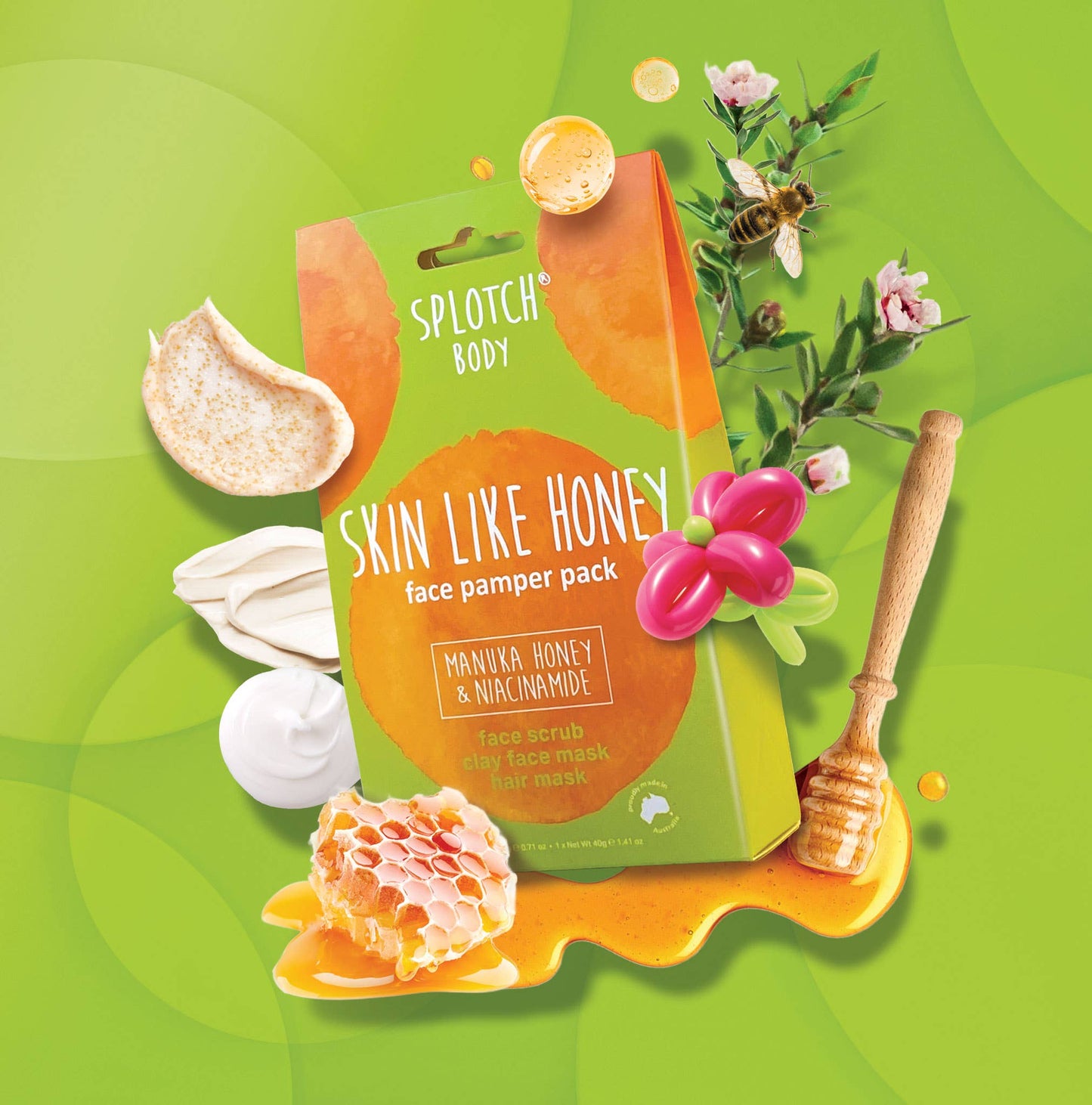 Splotch - Manuka Honey & Niacinamide Skin Like Honey..Face Pamper Pack