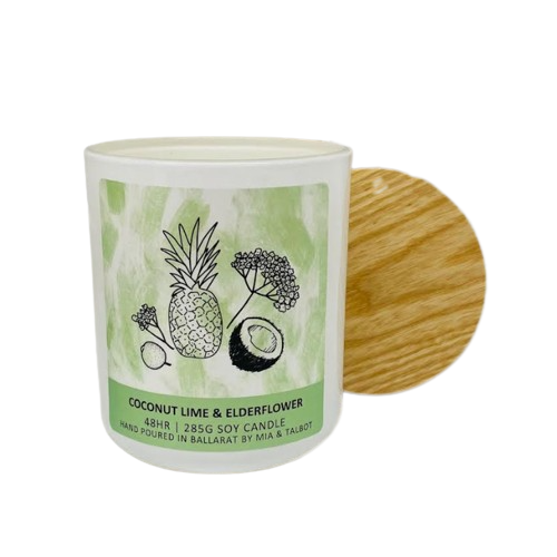 "Coconut Lime & Elderflower" - Glass Tumbler Candle - 48hr image 0