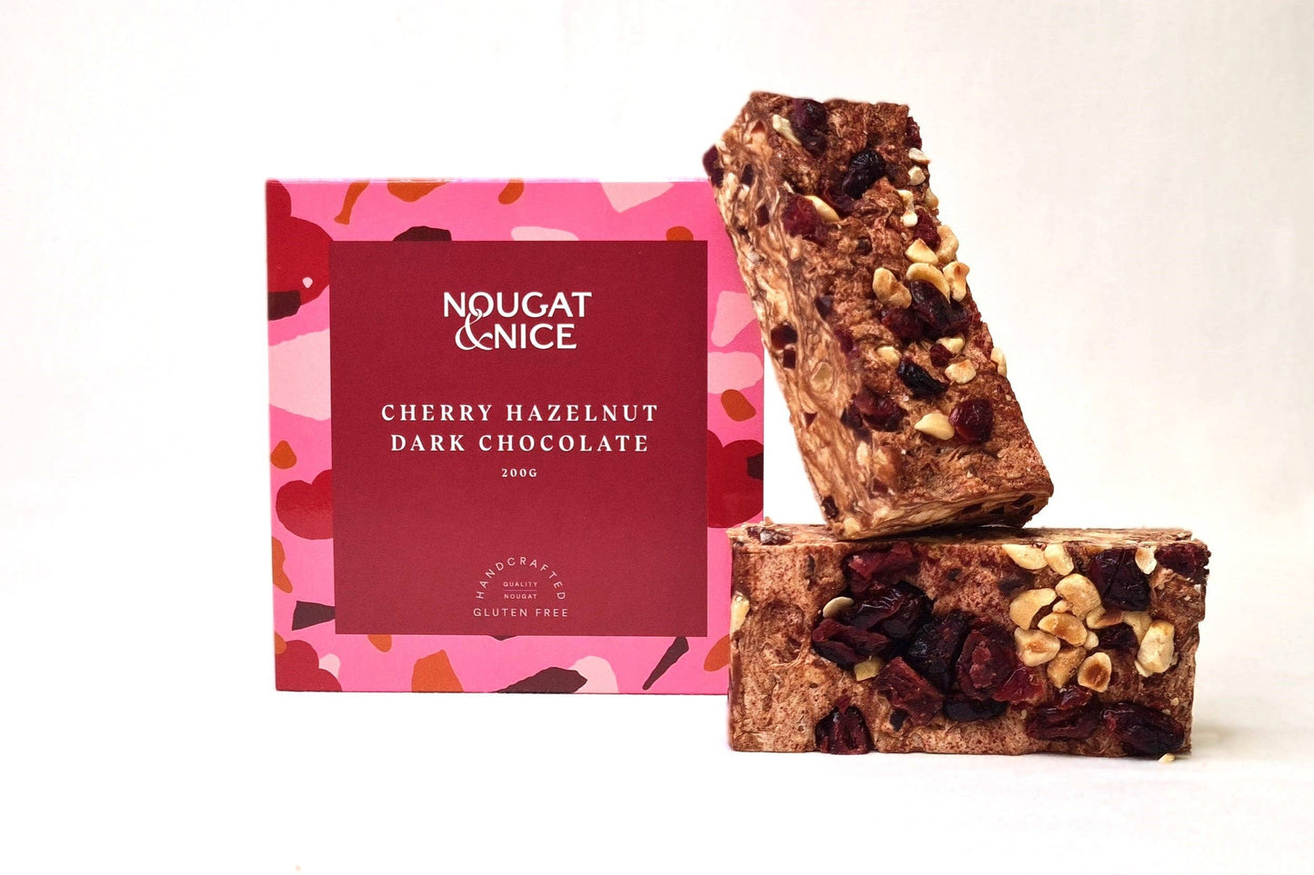 Nougat & Nice - Cherry Hazelnut & Dark Chocolate Nougat | 200g Box