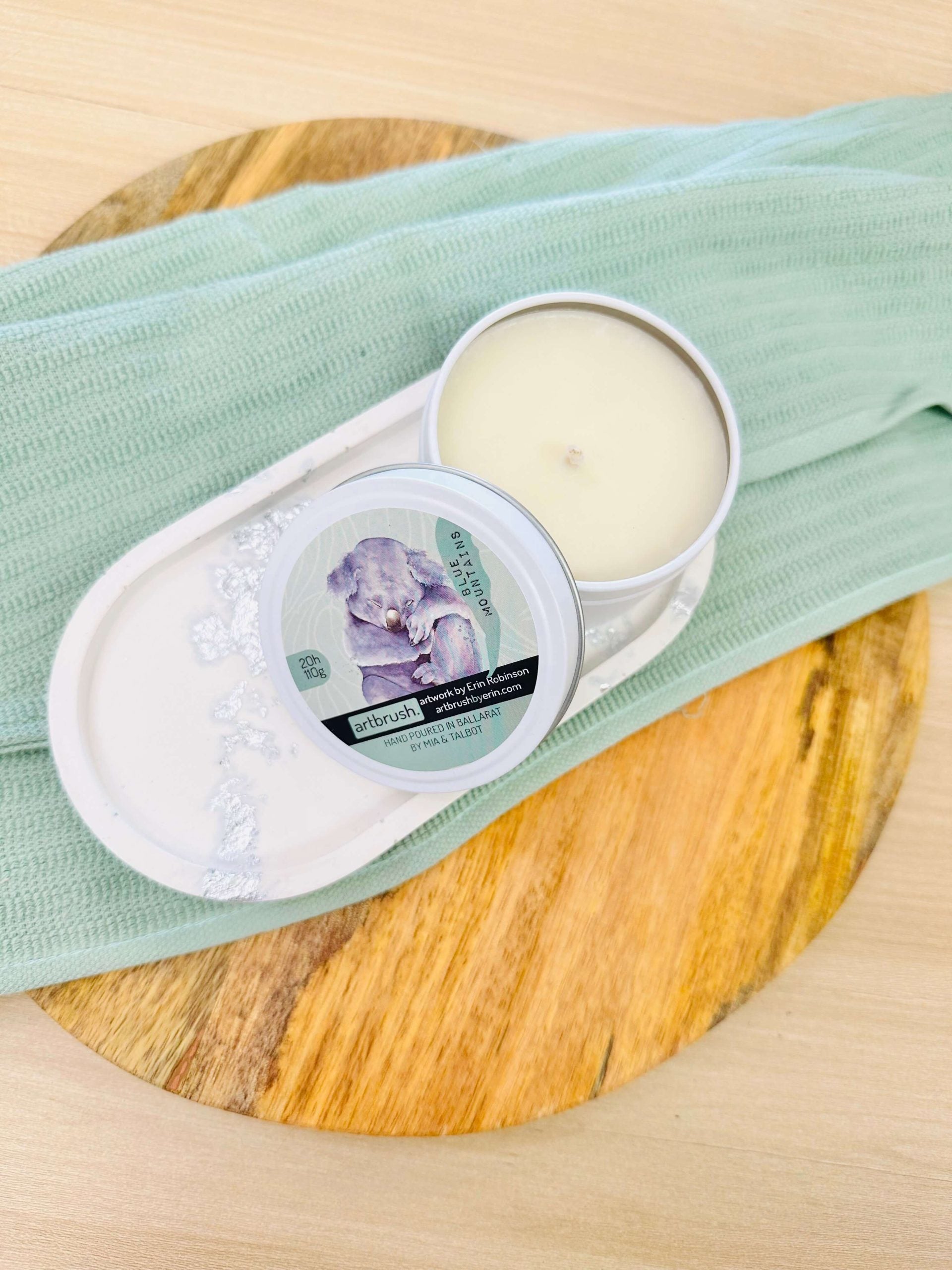 Blue Mountains- Artbrush - Scents of Australia- 20hr Travel Candle image 0