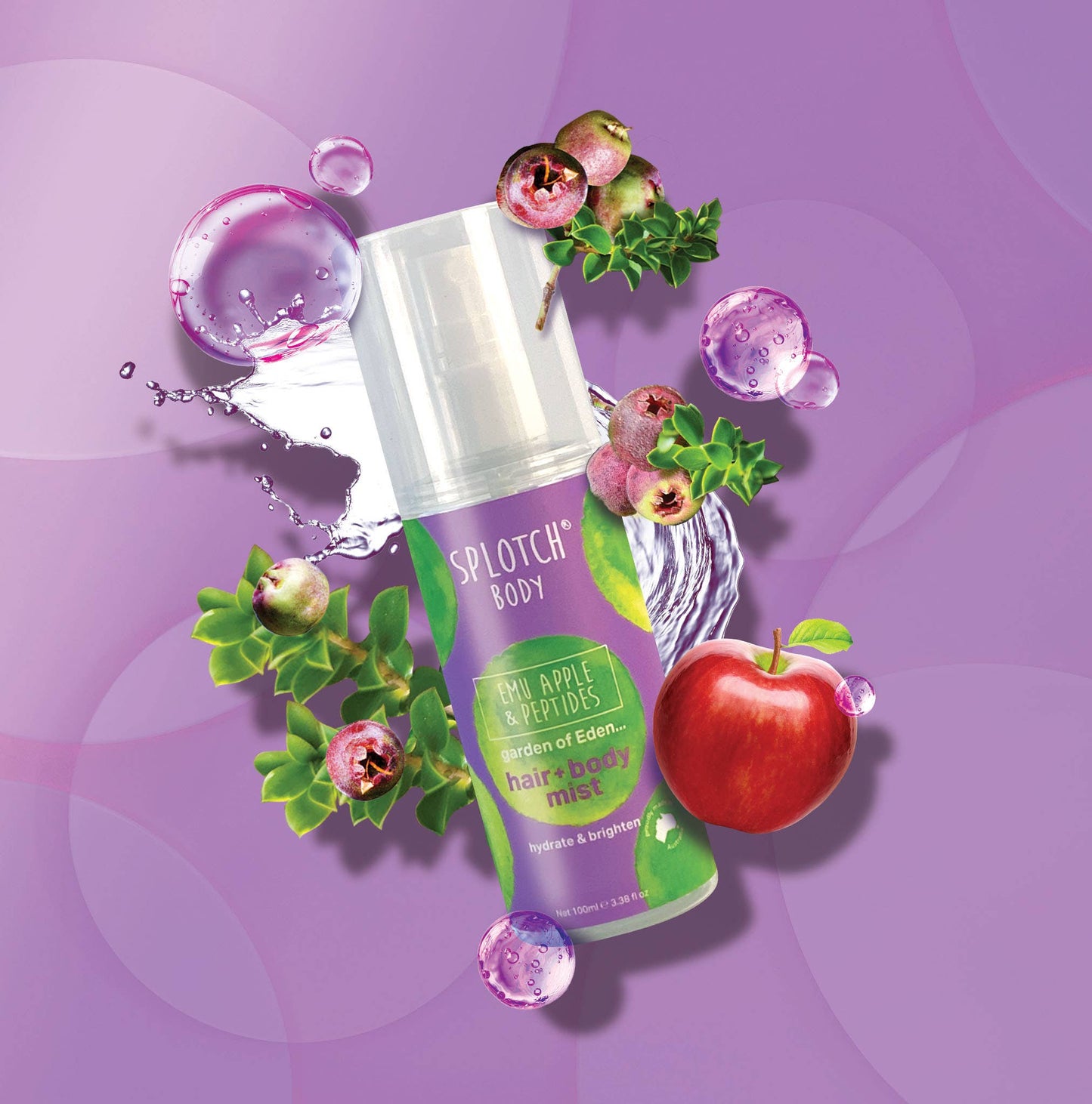 Splotch - Emu Apple & Peptides Garden Of Eden…Hair + Body Mist