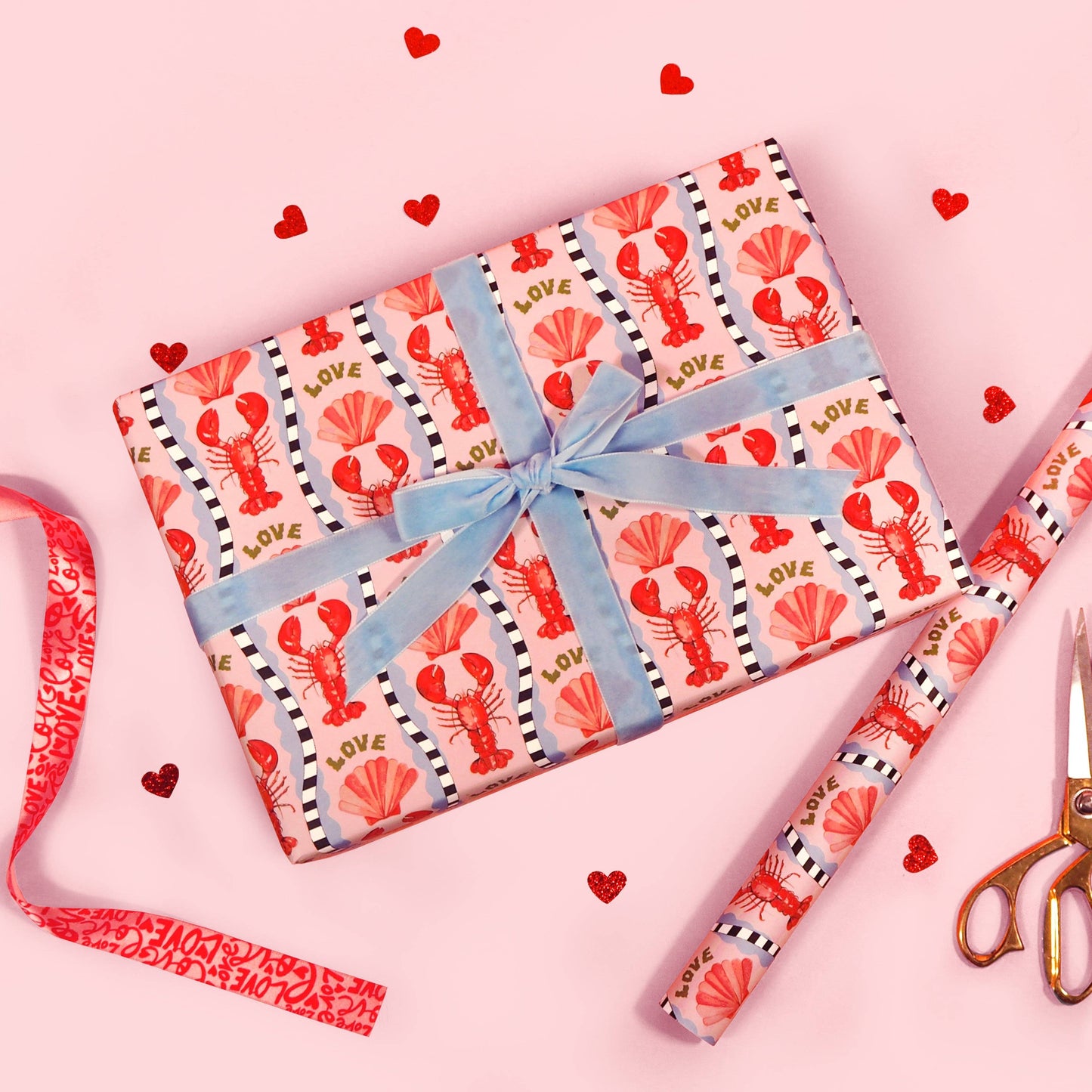 Eleanor Bowmer - Gift Wrap - Lobster Love