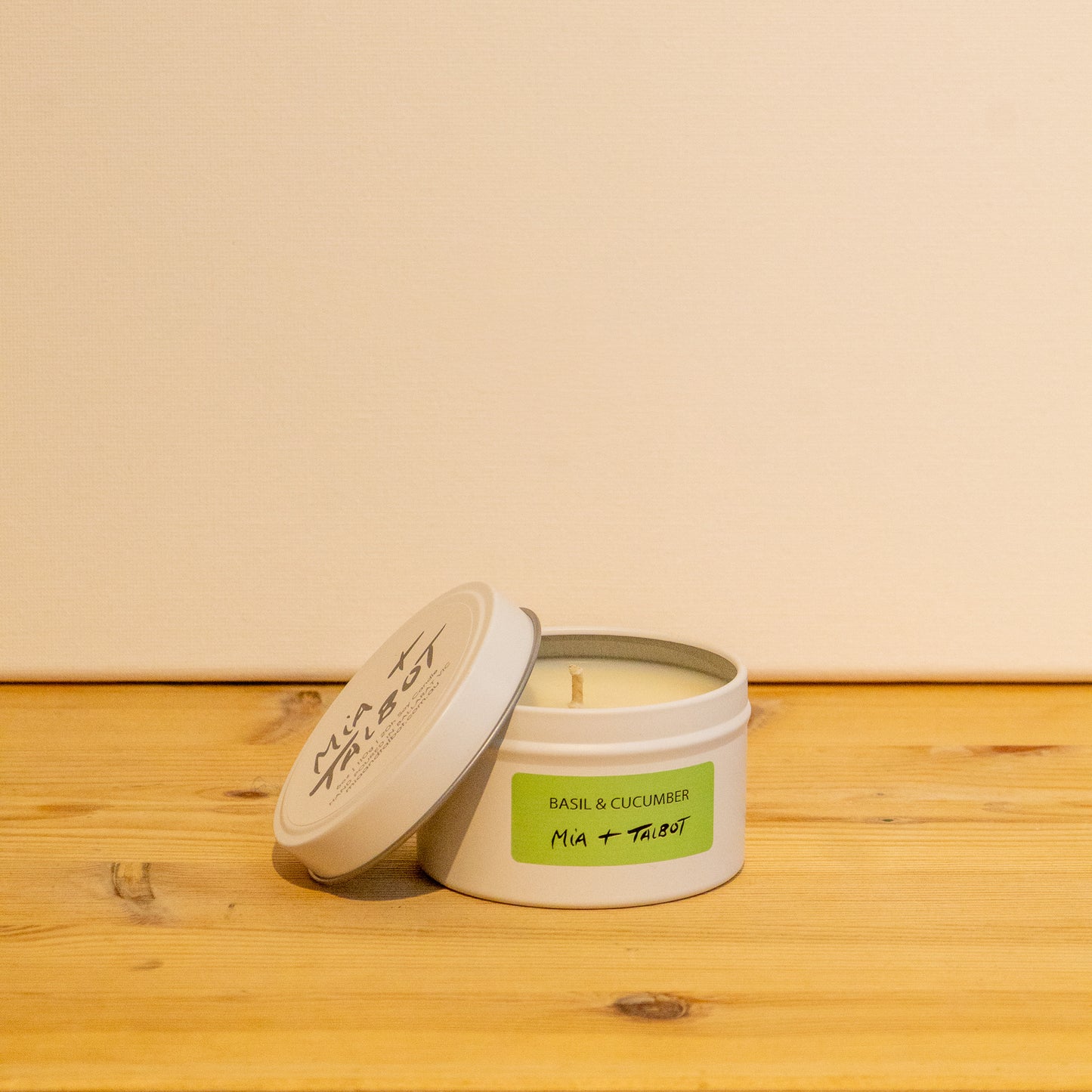 "Basil & Cucumber" - Travel Tin Candle - 20hr
