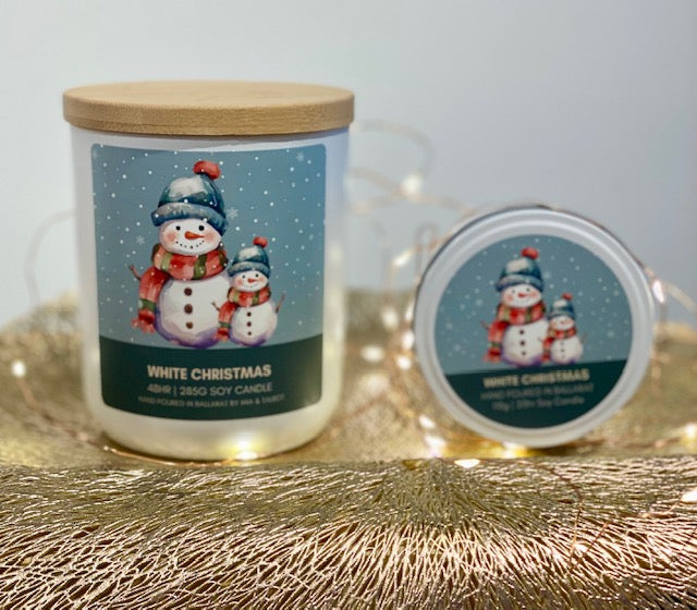 "White Christmas" - Glass Tumbler Candle - 48hr