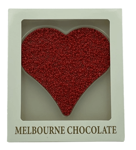 Melbourne Chocolate  - Boxed 60g Milk Chocolate Red Speckle Heart image 0