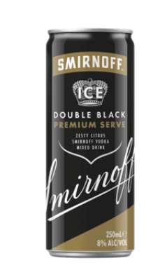 Ice Double Black Premium Serve 8% Cans 250mL - Smirnoff Vodka image 0