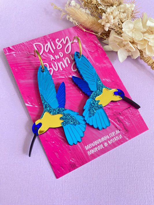 Daisy and Bunny - Hummingbird Blue gold