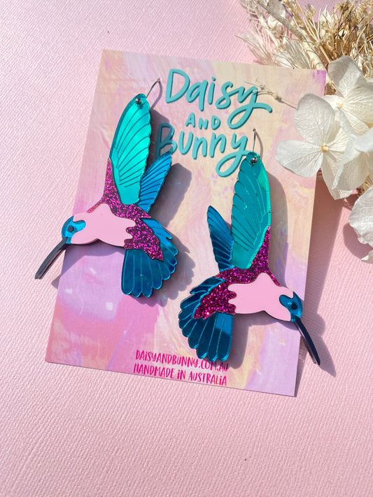 Daisy and Bunny - Hummingbird Pink and Green