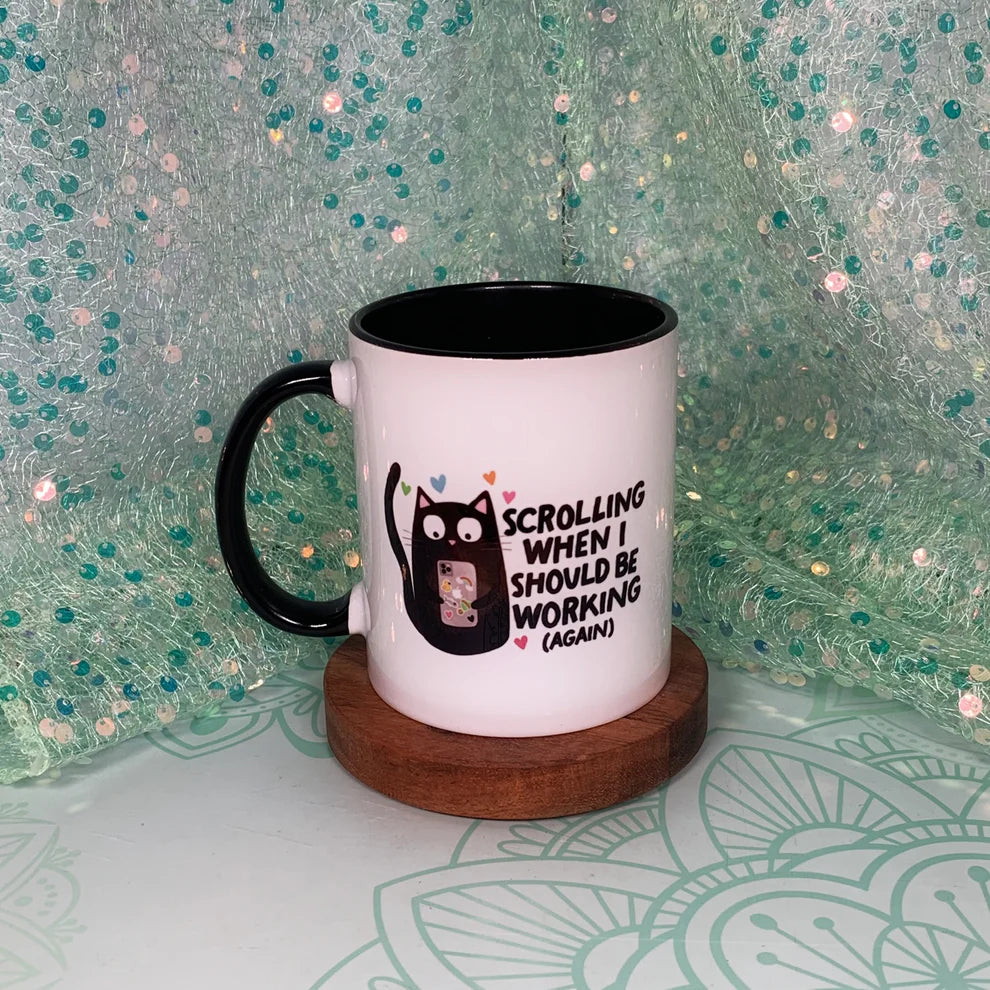 Mittens & Moods - Scrolling When I Should Be Working (Again) - Ceramic Mug