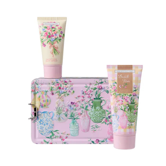 Heathcote & Ivory Sweet Pea Radiant Skin Essentials Tin