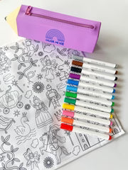 Washable, Reusable Colouring-In Solo Mat Kit 🖍️ Once Upon A Time