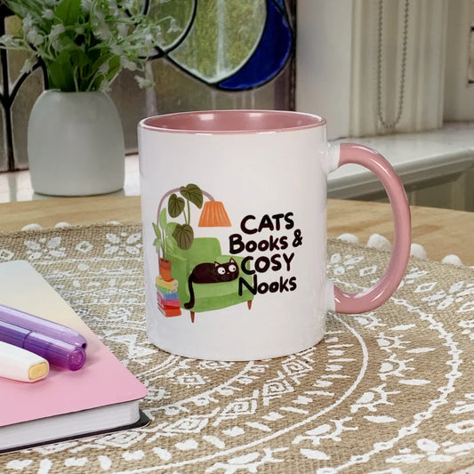 Mittens & Moods - Cats Books and Cosy Nooks - Ceramic Mug