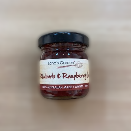 Lana's Garden - Rhubarb & Raspberry Jam 40g image 0