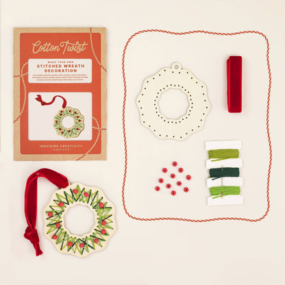 Cotton Twist - Make Your Own Stitched Wreath Decoration