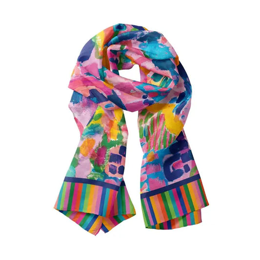 Rainbow Fields Modal Long Scarf