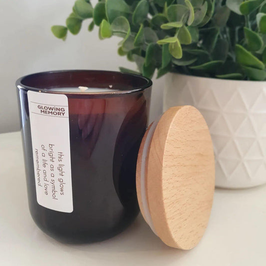 "Glowing Memory Candle" - Angels Wings - Medium Tumbler Candle image 0