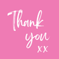 'Thank you' - Tumbler Candle Label - Pink image 0