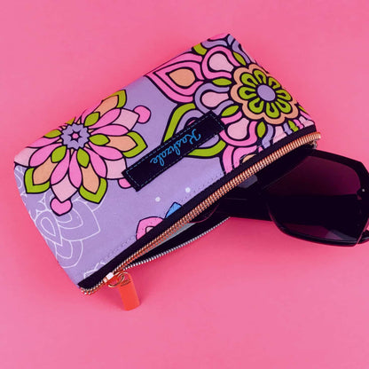Kashzale Handmade Cosmetic Bags - Mandala Magnifica Mauve Sunglasses bag, glasses case. Exclus