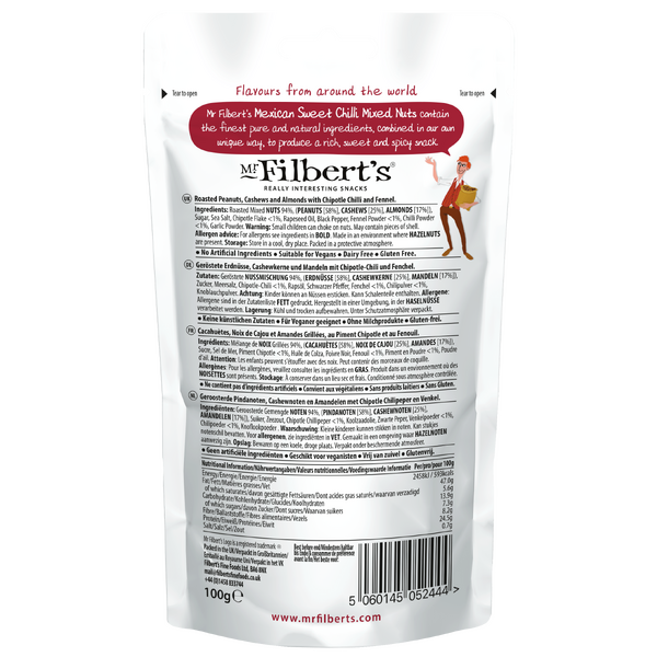 Gourmet & Lifestyle - Mr Filbert's Mexican Sweet Chilli Mixed Nuts 100g