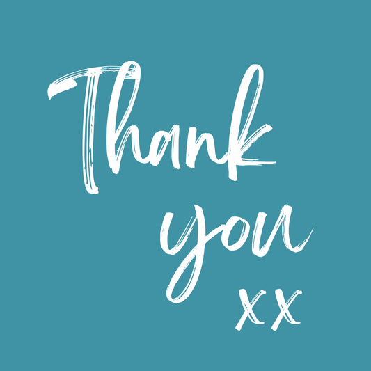 'Thank you' - Tumbler Candle Label - Green image 0