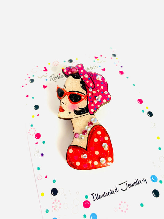 Rosie Rose Parker -  Reto 50s Brooch Ladies