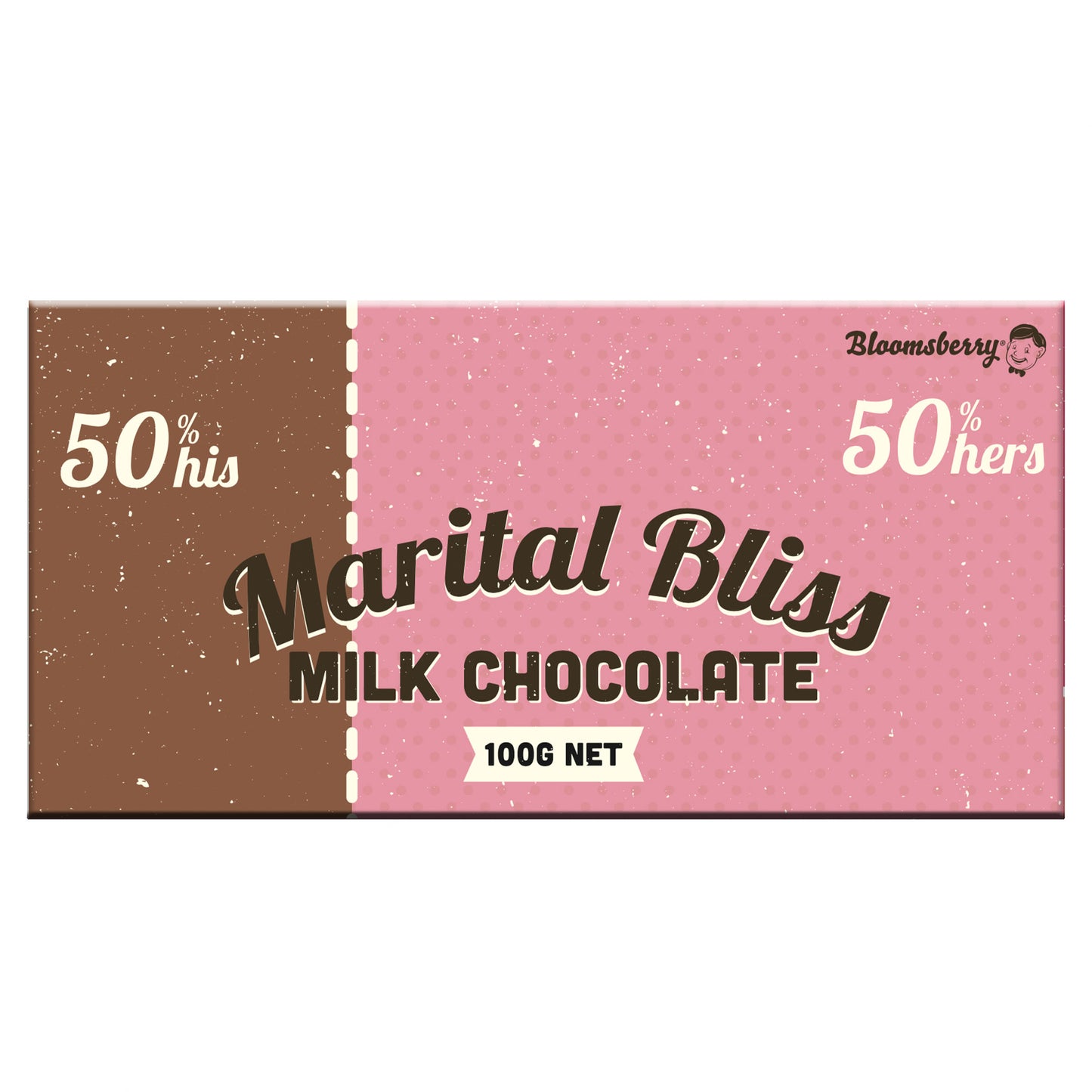 Bloomsberry - 100g Milk Chocolate Bar - Marital Bliss