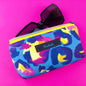 Kashzale Handmade Cosmetic Bags - Electric Leopard Sunglasses bag, glasses case. Kasey Rainbow Design