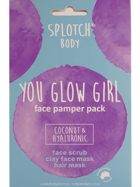 Splotch - Coconut & Hyaluronic You Glow Girl...Face Pamper Pack