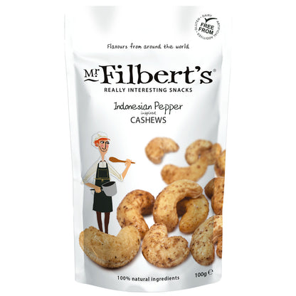 Gourmet & Lifestyle - Mr Filbert's Indonesian Pepper Cashews 100g