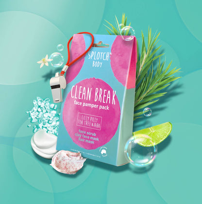 Splotch - Lilly Pilly, Tea Tree & AHA Clean Break...Face Pamper Pack