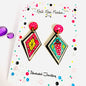 Rosie Rose Parker - Atomic Earrings Retro Earrings Statement Earrings Colourful