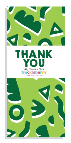 Freckleberry -  Premium Belgian Chocolate Block - Thank You image 0