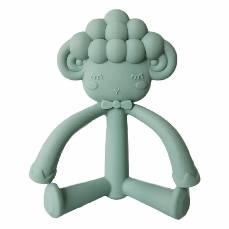 Sheep Teether with Handle - Sage