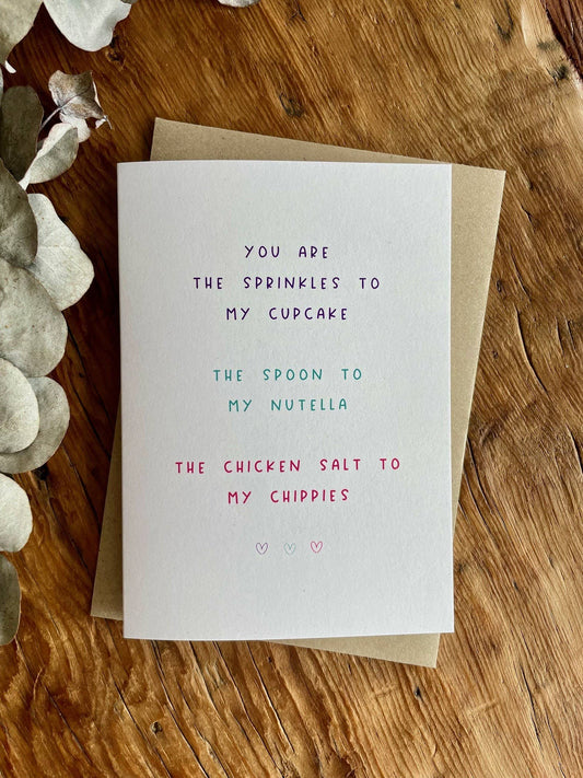 To & From Cards - You Are The Sprinkles to my Cupcake