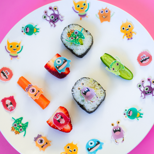 Monsterific Edible Lunchbox Stickers - Easy Peasy Cakes image 0