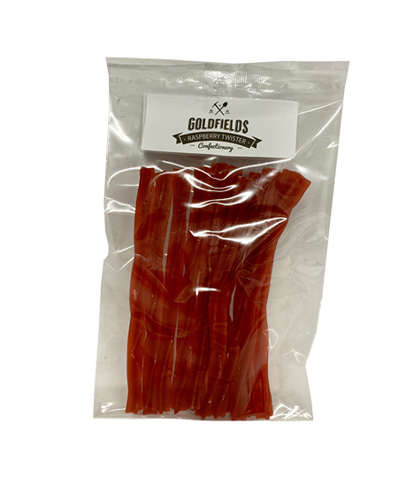 Raspberry Twisters 150g - Goldfields image 0