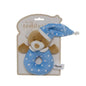 Koch & Co - Starbright Teddy Bear Ring Rattle Blue (16cm)