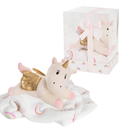 koch & co - Unicorn Pebbles & Blanket Gift Pack Baby Pink
