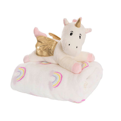 koch & co - Unicorn Pebbles & Blanket Gift Pack Baby Pink