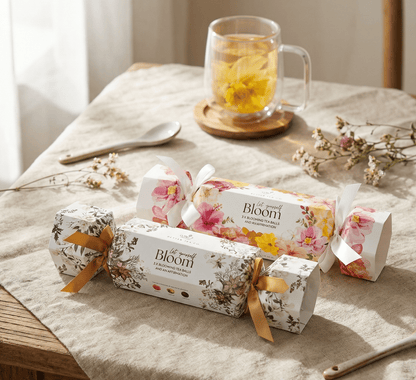 Better Tea Co. - Blooming Tea Christmas Crackers: Rustic neutrals