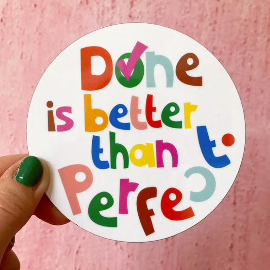 Poppekins - 'done Is Better Than Perfect' Motivational Coaster