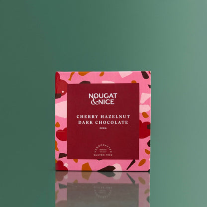 Nougat & Nice - Cherry Hazelnut & Dark Chocolate Nougat | 200g Box