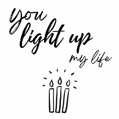 'You light up my life' - Tumbler Candle Label image 0