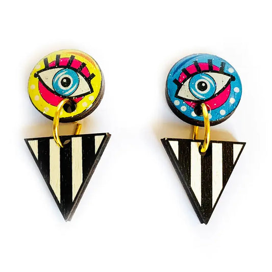 Rosie Rose Parker - Colourful Statement Earrings Eye Earrings Modern Abstract
