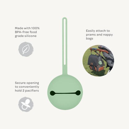 Living Textiles - Silicone Pacifier Case - Seafoam Green