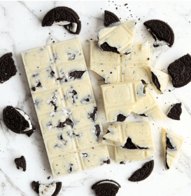 Premium Belgian Chocolate Block - Cookies and Cream Block 100g image 0