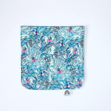 Botanical Rainbow Lorikeet Burp Cloth image 0